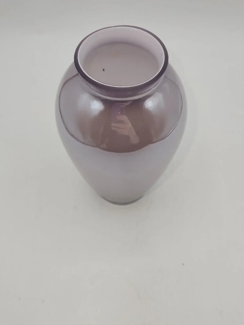 Vintage MCM Iridescent Glaze Glass Vase Art Deco 6.25